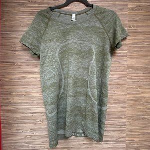 Lululemon Swiftly Tech Dark Olive / Vapor Short Sleeve Crew